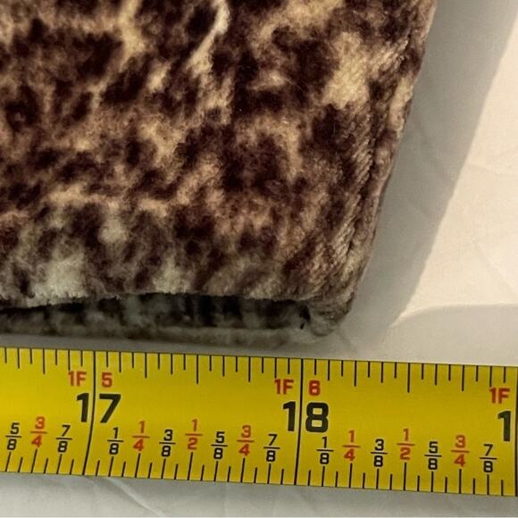 Talbots  Brown Tan Animal Print 100% Cotton Velvet Party Event Skirt NWT Size 16 - Picture 11 of 13